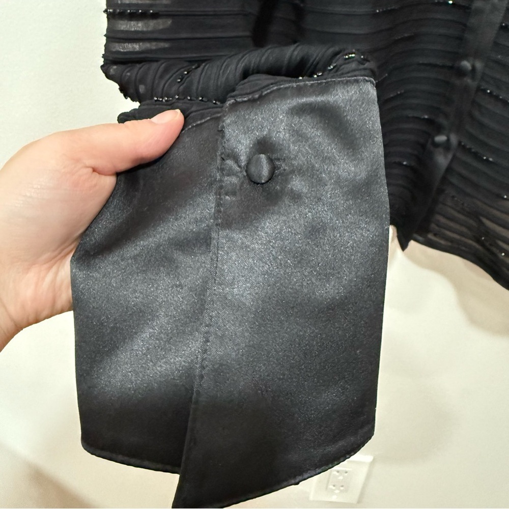 Js Collections Black Sheer Button Down 22w - image 5